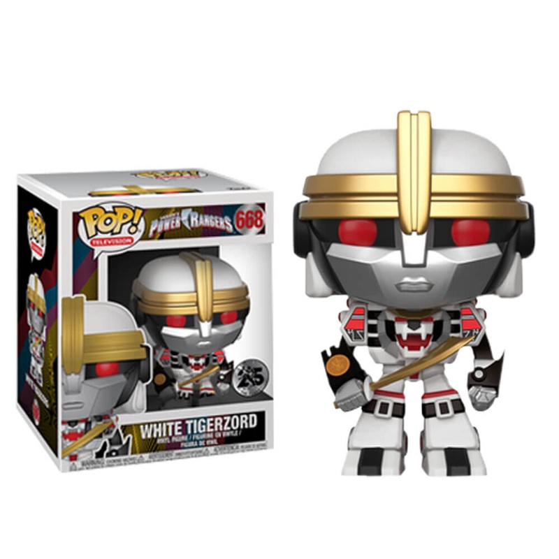 Power Rangers White Tigerzord 6 "US exclusif pop! Vinyl