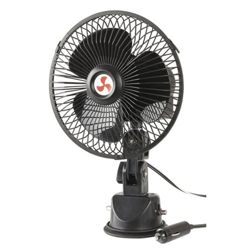 Ventilateur oscillant 12VDC avec support de support d'aspiration