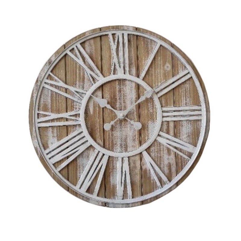 Camden Roman Numerial Clock blanc (46x46x5cm)