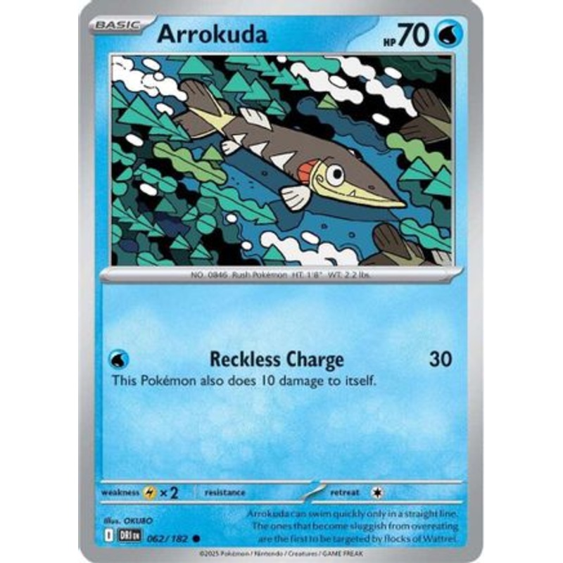 Arrokuda 062  - Reverse Holofoil SV10 Destined Rivals - Common