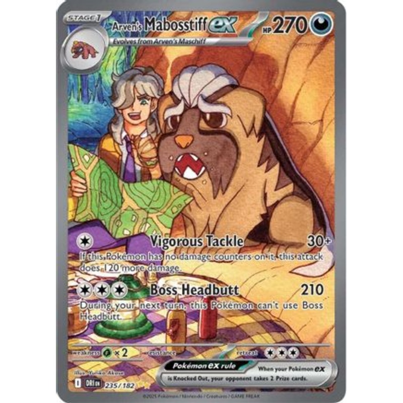 Arven's Mabosstiff ex 235/182  - Holofoil SV10 Destined Rivals - Special Illustration Rare