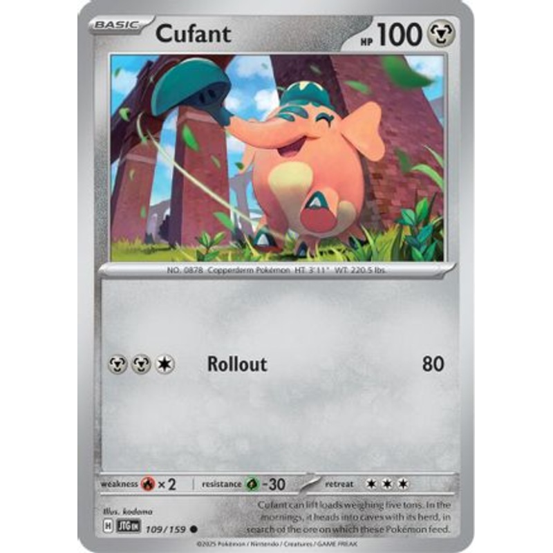 Cufant 109/159  - Reverse Holofoil SV09 Journey Together - Common