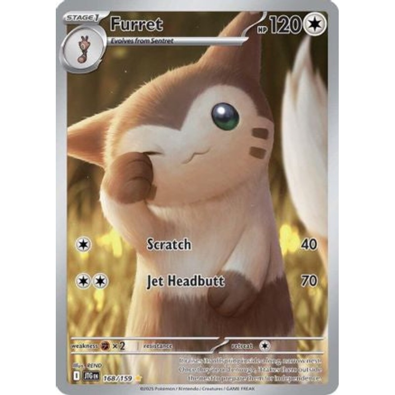 Furret 168/159  - Holofoil SV09 Journey Together - Illustration Rare