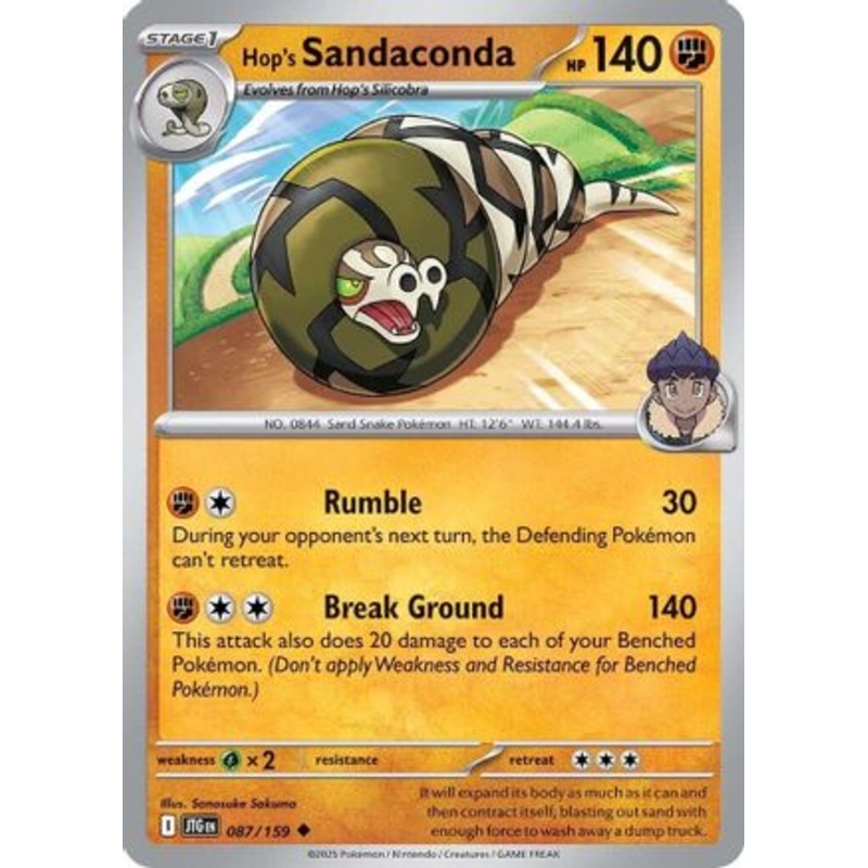 Hop's Sandaconda 087/159  SV09 Journey Together - Uncommon