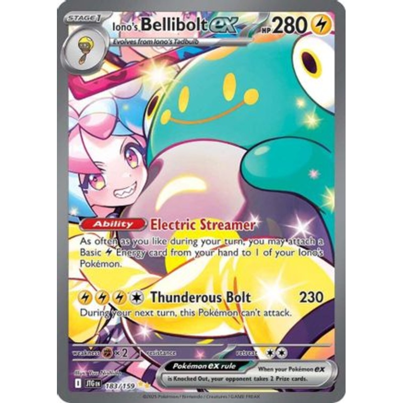 Iono's Bellibolt ex 183/159  - Holofoil SV09 Journey Together - Special Illustration Rare