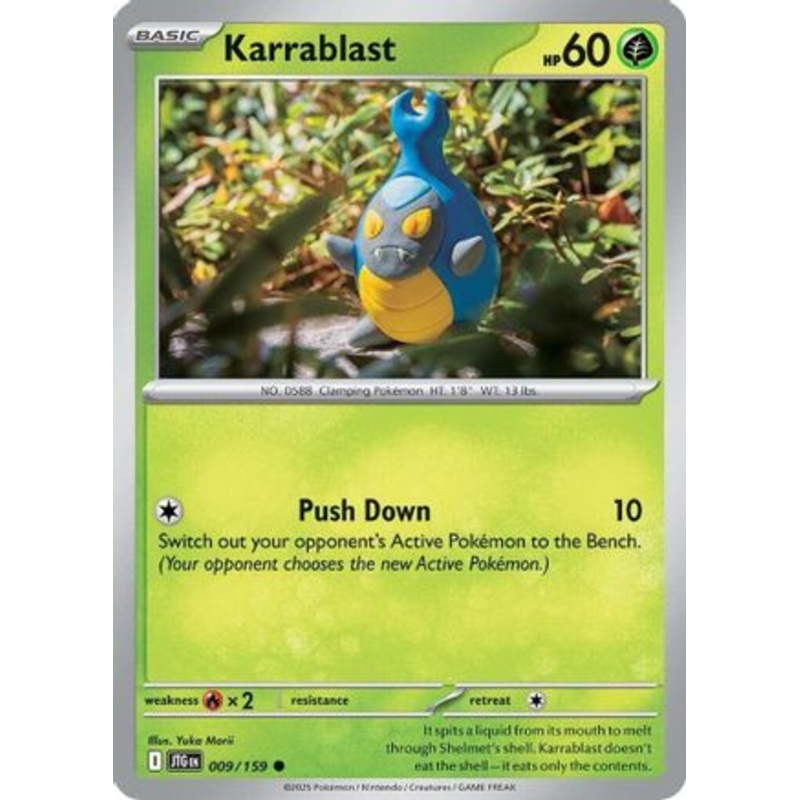 Karrablast 009/159  - Reverse Holofoil SV09 Journey Together - Common
