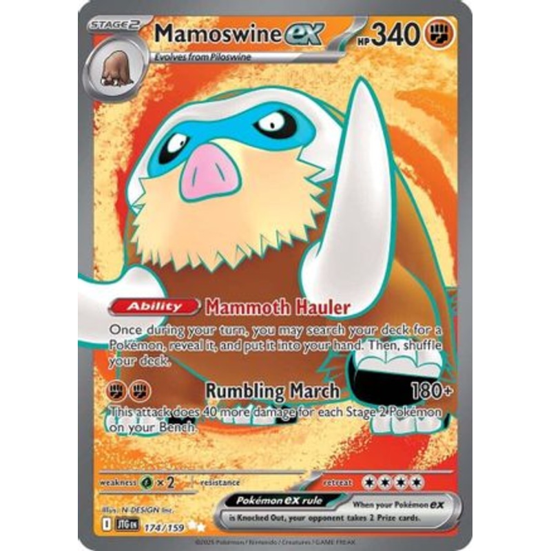 Mamoswine ex 174/159  - Holofoil SV09 Journey Together - Ultra Rare