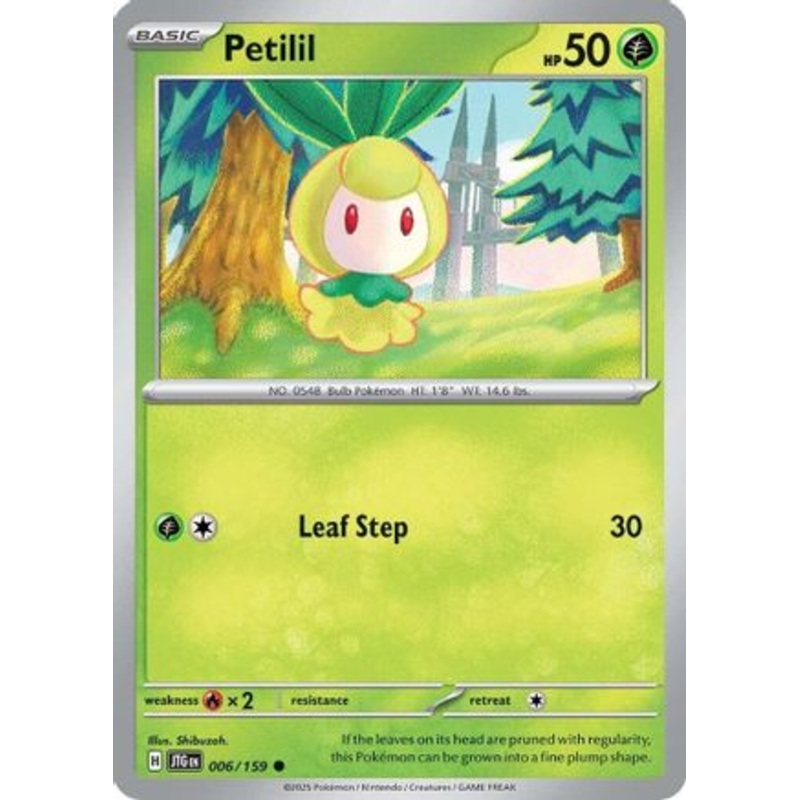 Petilil 006/159  - Reverse Holofoil SV09 Journey Together - Common
