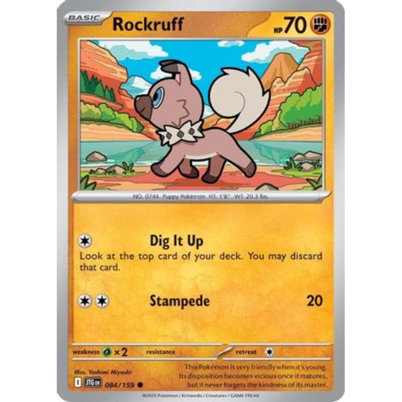 Rockruff 084/159  - Reverse Holofoil SV09 Journey Together - Common