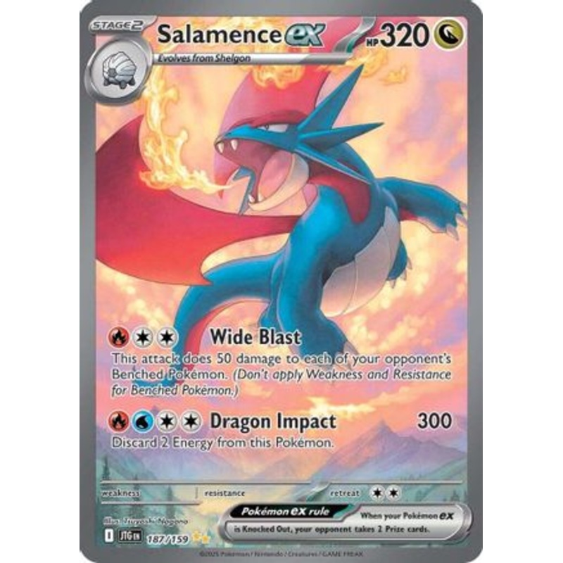 Salamence ex 187/159  - Holofoil SV09 Journey Together - Special Illustration Rare