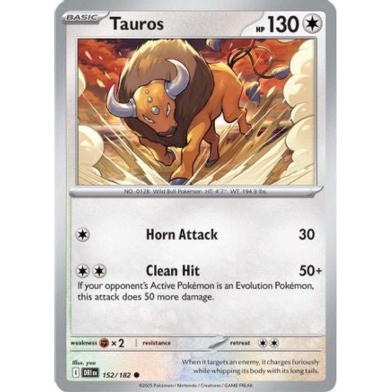 Tauros 152  - Reverse Holofoil SV10 Destined Rivals - Common
