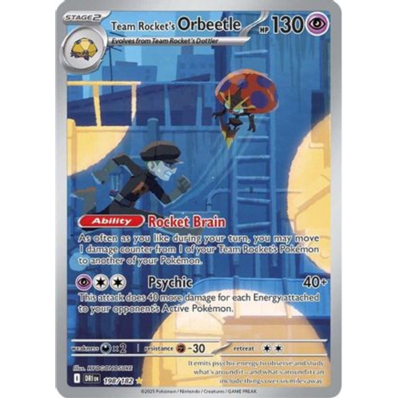 Team Rocket's Orbeetle 198/182  - Holofoil SV10 Destined Rivals - Illustration Rare