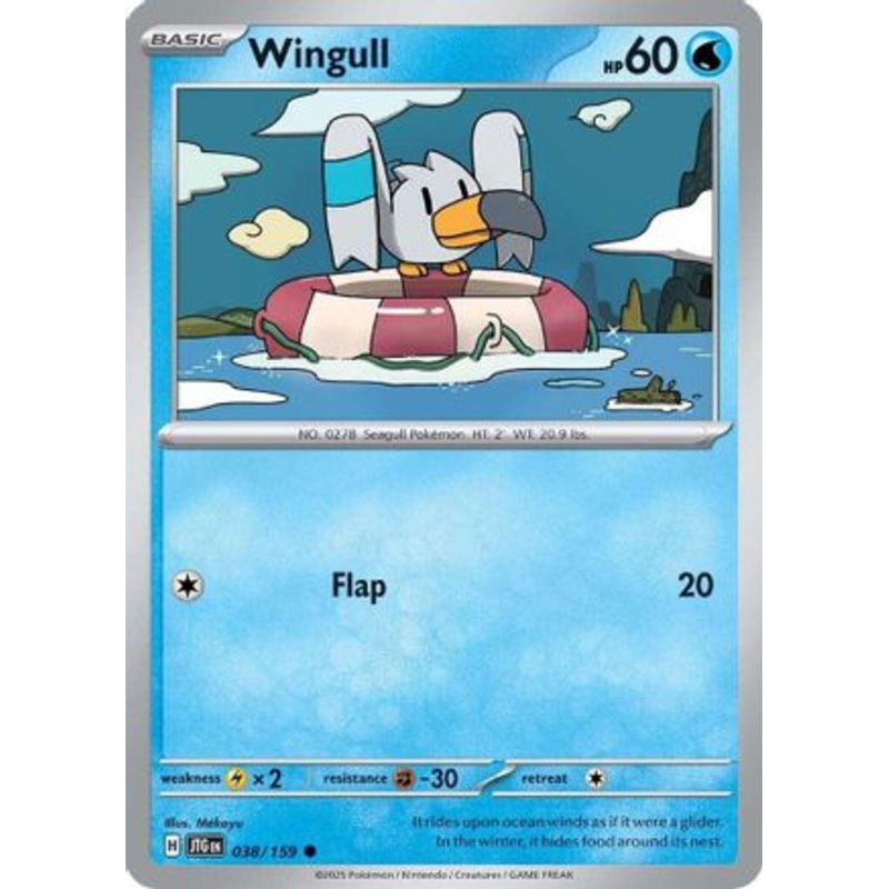 Wingull 038/159  - Reverse Holofoil SV09 Journey Together - Common