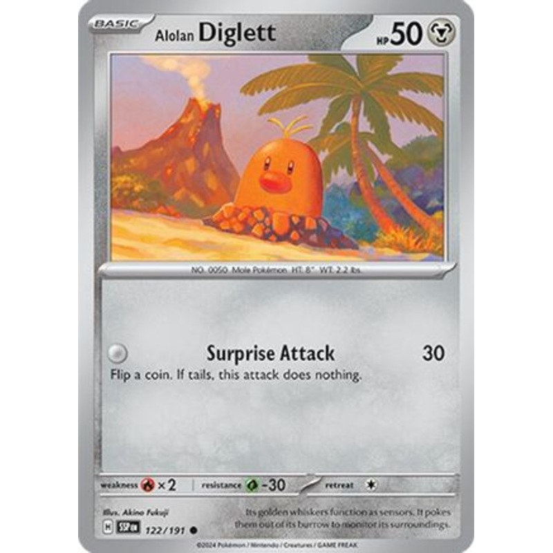 Alolan Diglett 122/191  SV08 Surging Sparks - Common