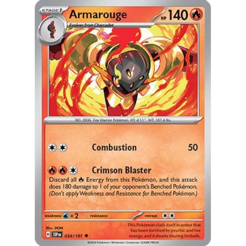 Armarouge 034/191  SV08 Surging Sparks - Uncommon