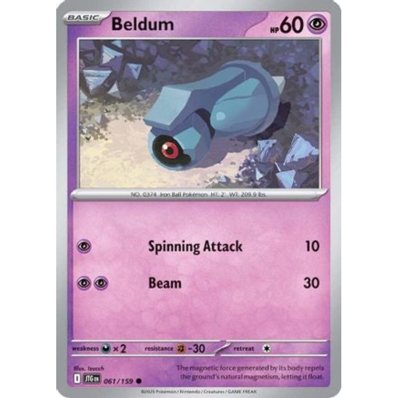 Beldum 061/159  - Reverse Holofoil SV09 Journey Together - Common