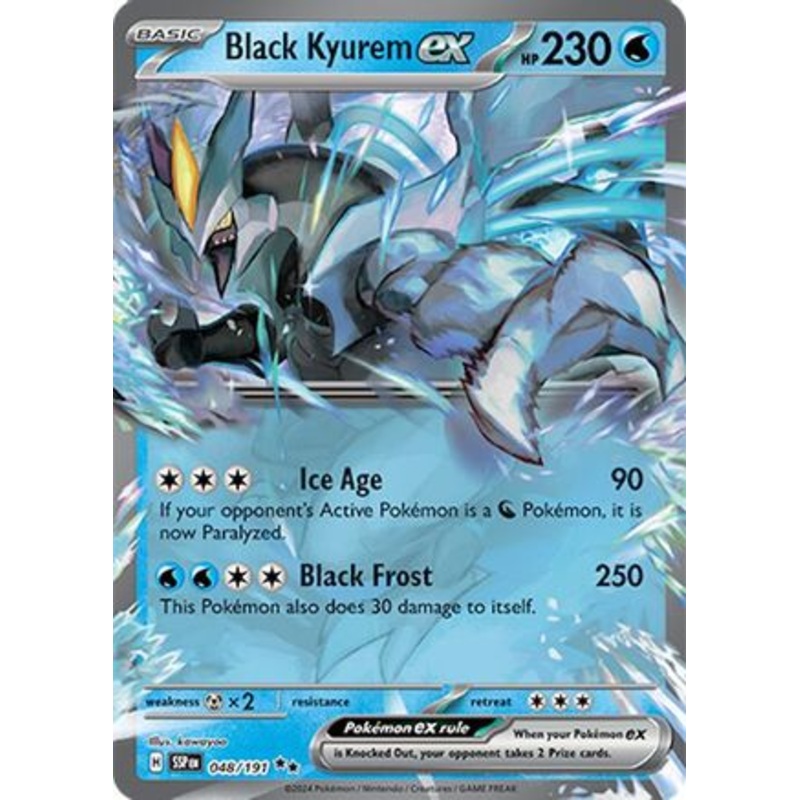 Black Kyurem ex 048/191  - Holofoil SV08 Surging Sparks - Double Rare