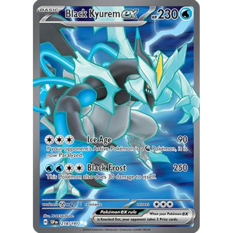 Black Kyurem ex 218/191  - Holofoil SV08 Surging Sparks - Ultra Rare
