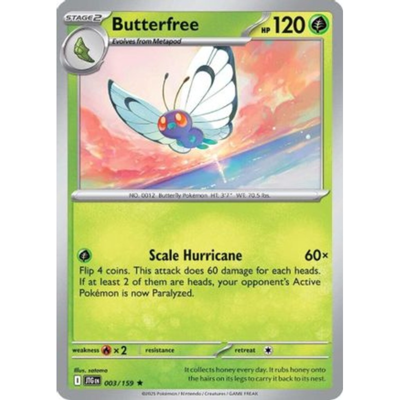 Butterfree 003/159  - Holofoil SV09 Journey Together - Rare