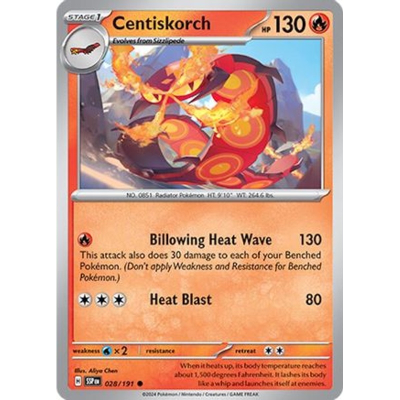 Centiskorch 028/191  SV08 Surging Sparks - Common