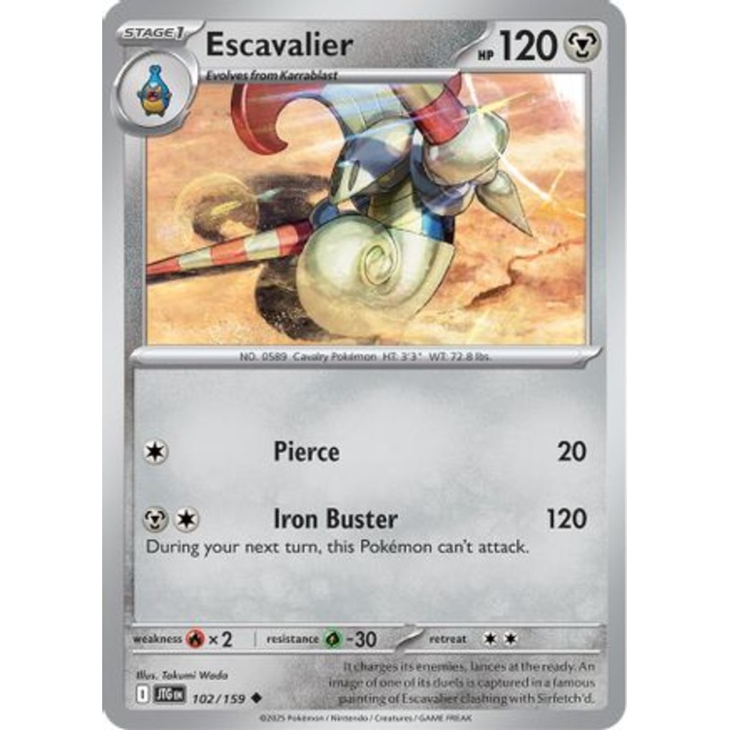 Escavalier 102/159  - Reverse Holofoil SV09 Journey Together - Uncommon