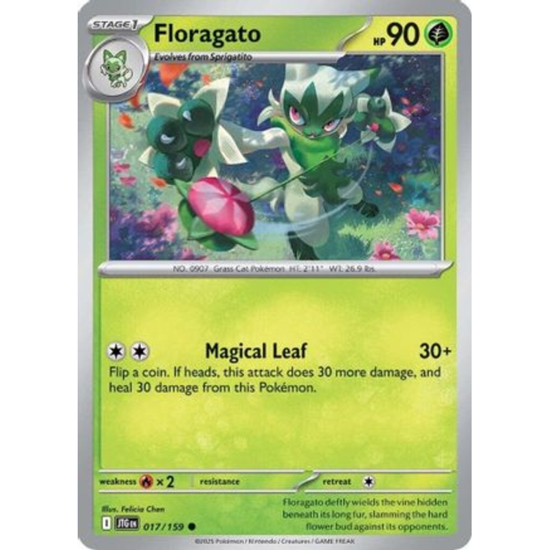 Floragato 017/159  - Reverse Holofoil SV09 Journey Together - Common