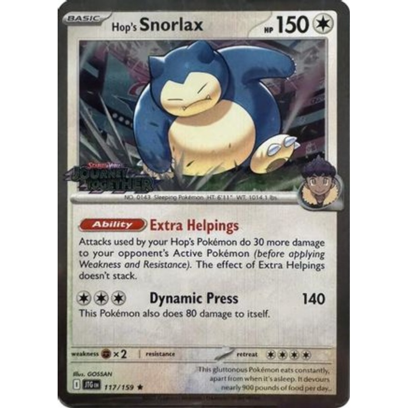 Hop's Snorlax 117/159  - Holofoil SV09 Journey Together - Promo