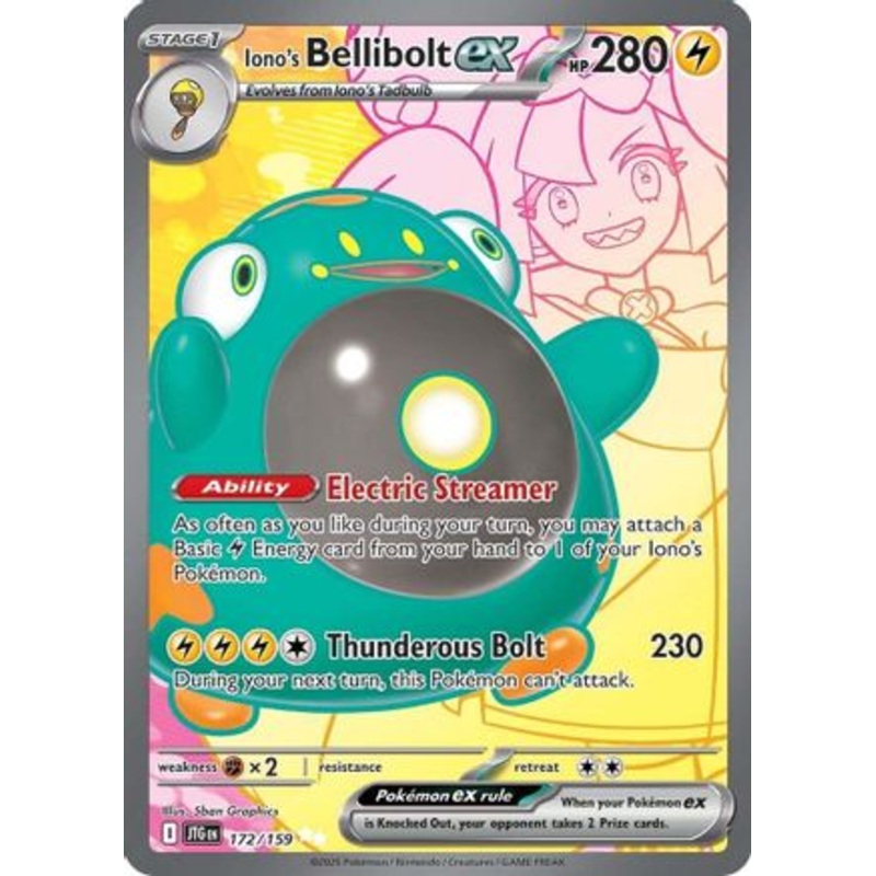 Iono's Bellibolt ex 172/159  - Holofoil SV09 Journey Together - Ultra Rare