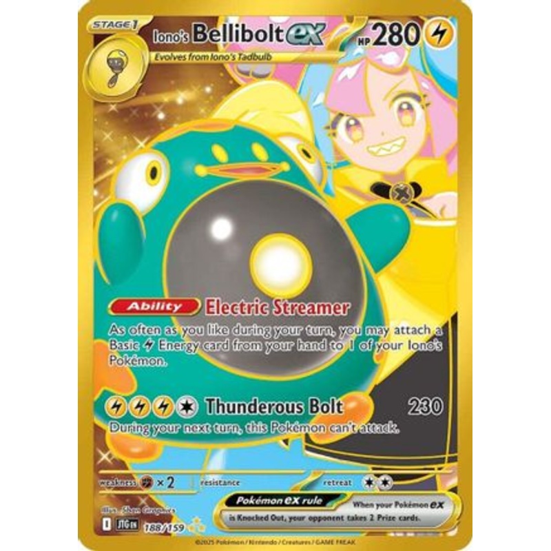 Iono's Bellibolt ex 188/159  - Holofoil SV09 Journey Together - Hyper Rare
