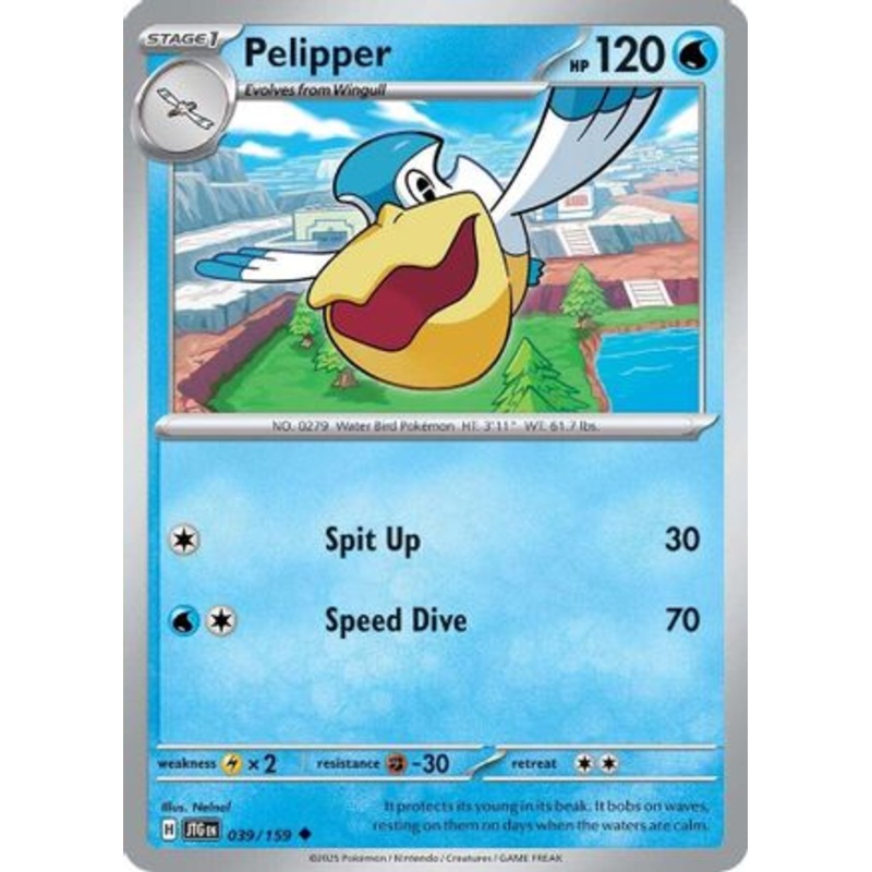 Pelipper 039/159  - Reverse Holofoil SV09 Journey Together - Uncommon