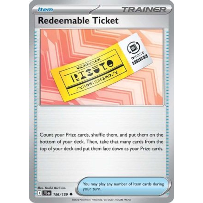 Redeemable Ticket 156/159  SV09 Journey Together - Uncommon