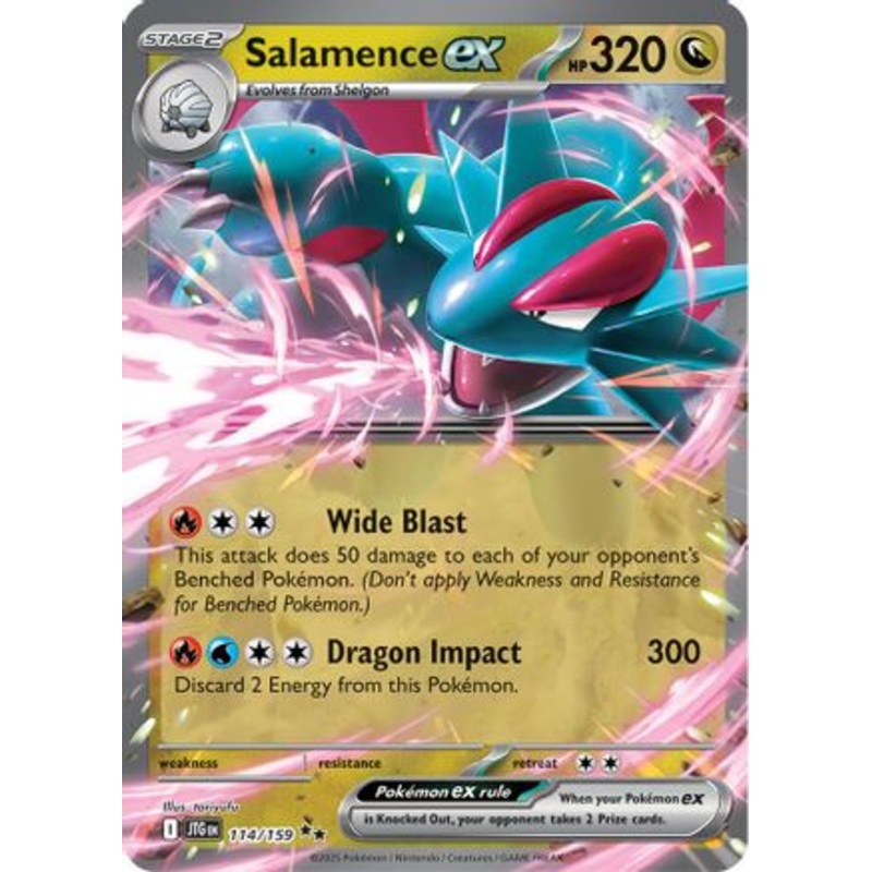 Salamence ex 114/159  - Holofoil SV09 Journey Together - Double Rare