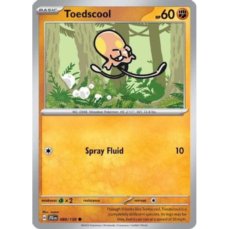 Toedscool 088/159  - Reverse Holofoil SV09 Journey Together - Common