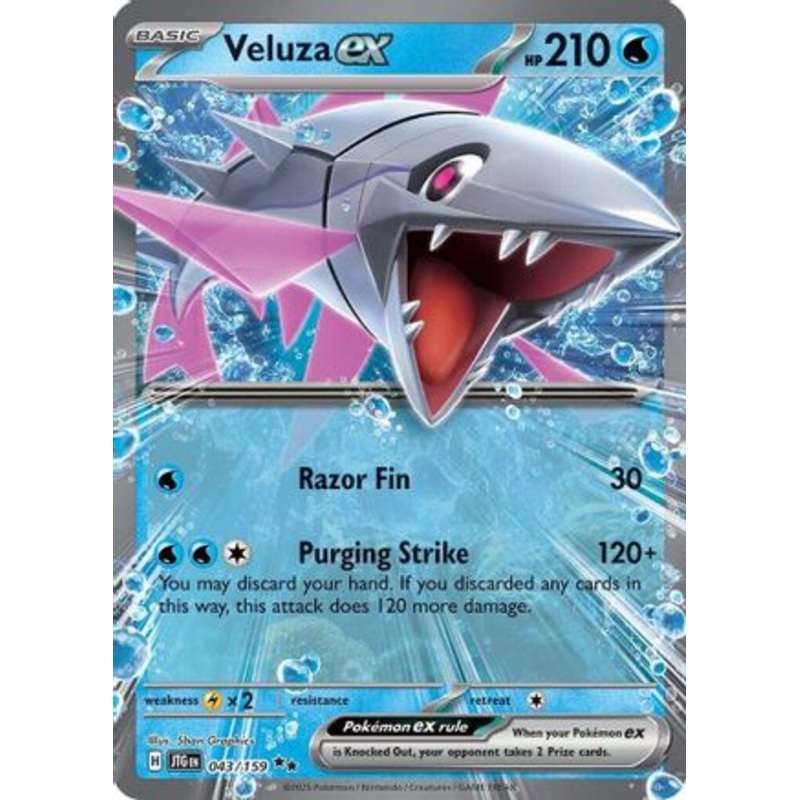Veluza ex 043/159  - Holofoil SV09 Journey Together - Double Rare