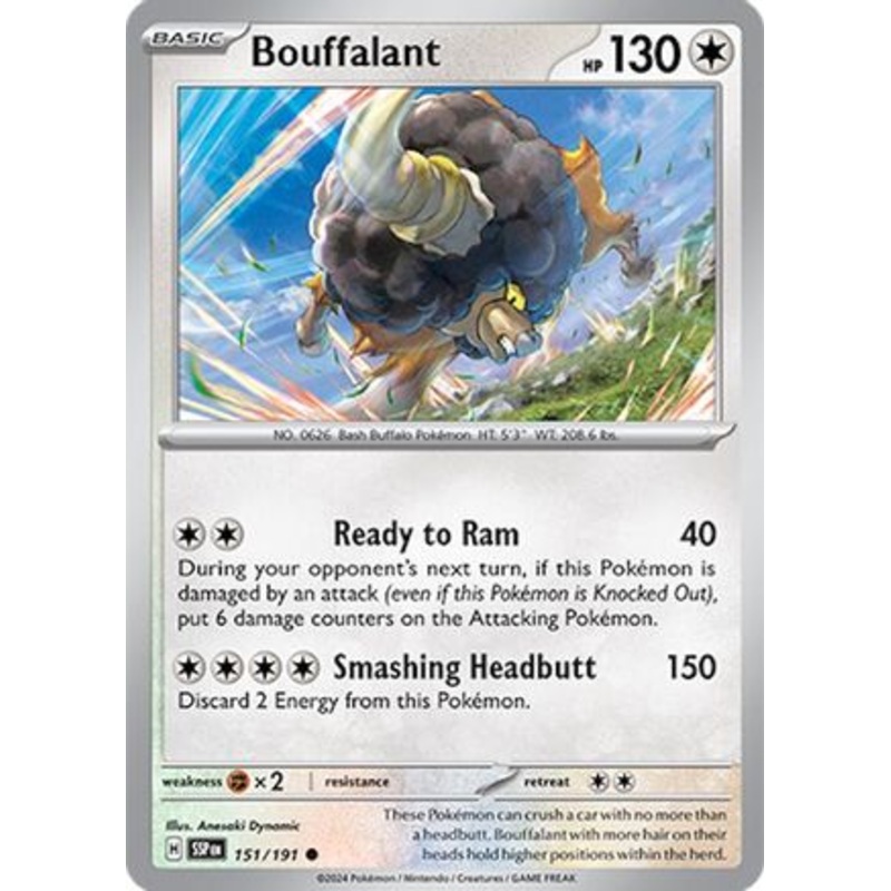 Bouffalant 151/191  SV08 Surging Sparks - Common