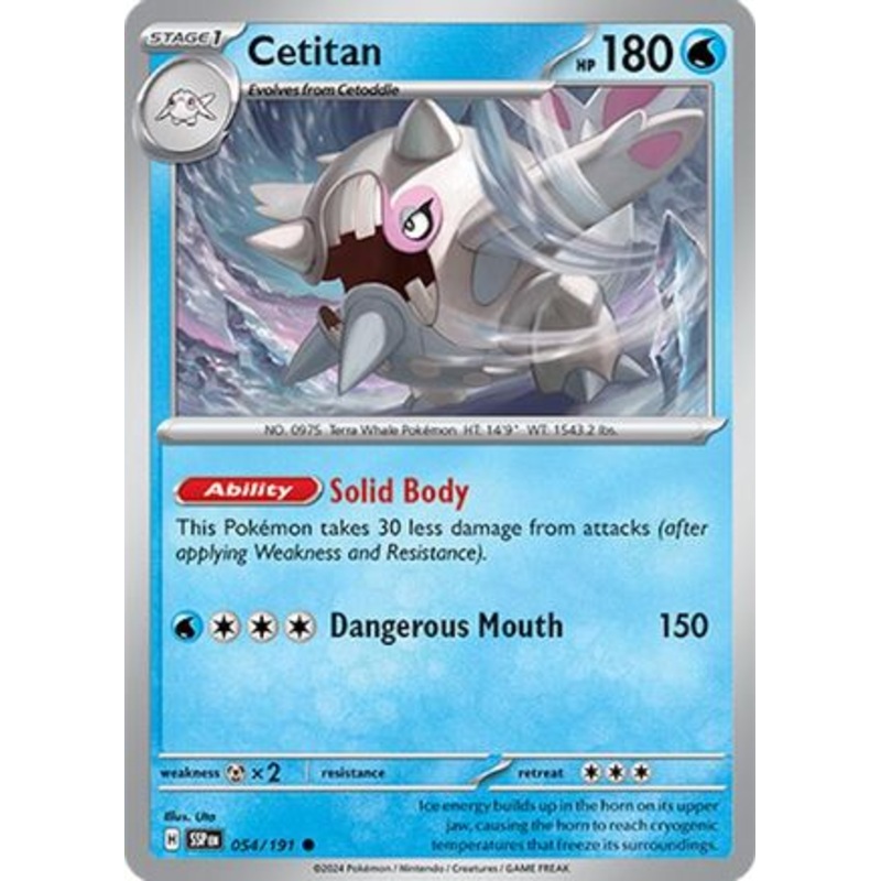 Cetitan 054/191  - Reverse Holofoil SV08 Surging Sparks - Common