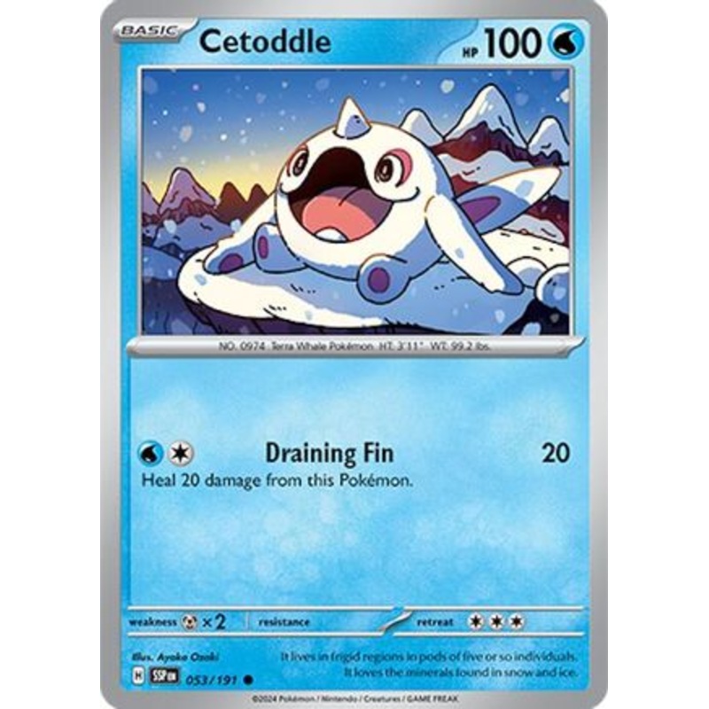 Cetoddle 053/191  - Reverse Holofoil SV08 Surging Sparks - Common