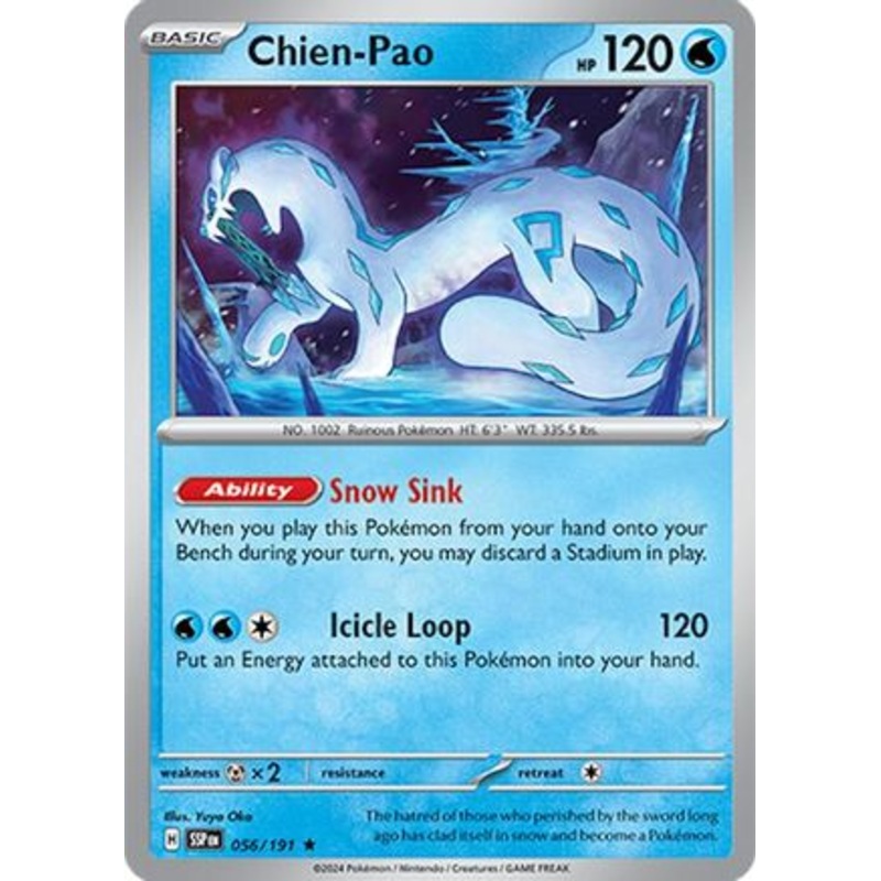 Chien-Pao 056/191  - Holofoil SV08 Surging Sparks - Rare