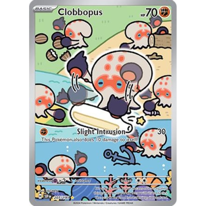 Clobbopus 207/191  - Holofoil SV08 Surging Sparks - Illustration Rare