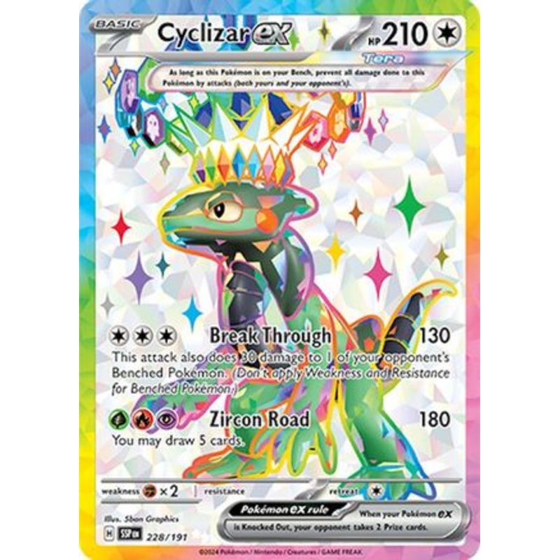 Cyclizar ex 228/191  - Holofoil SV08 Surging Sparks - Ultra Rare