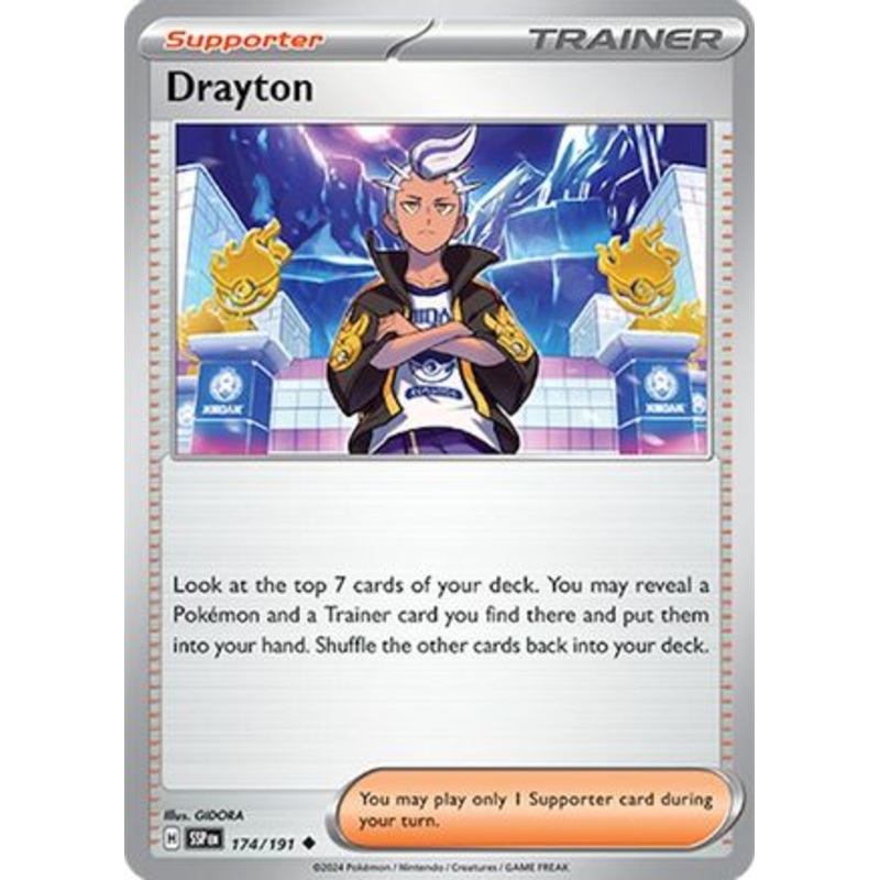 Drayton 174/191  - Reverse Holofoil SV08 Surging Sparks - Uncommon