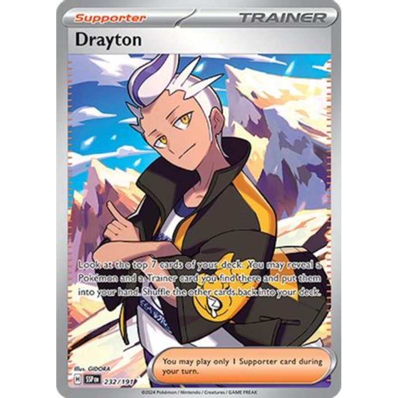 Drayton 232/191  - Holofoil SV08 Surging Sparks - Ultra Rare