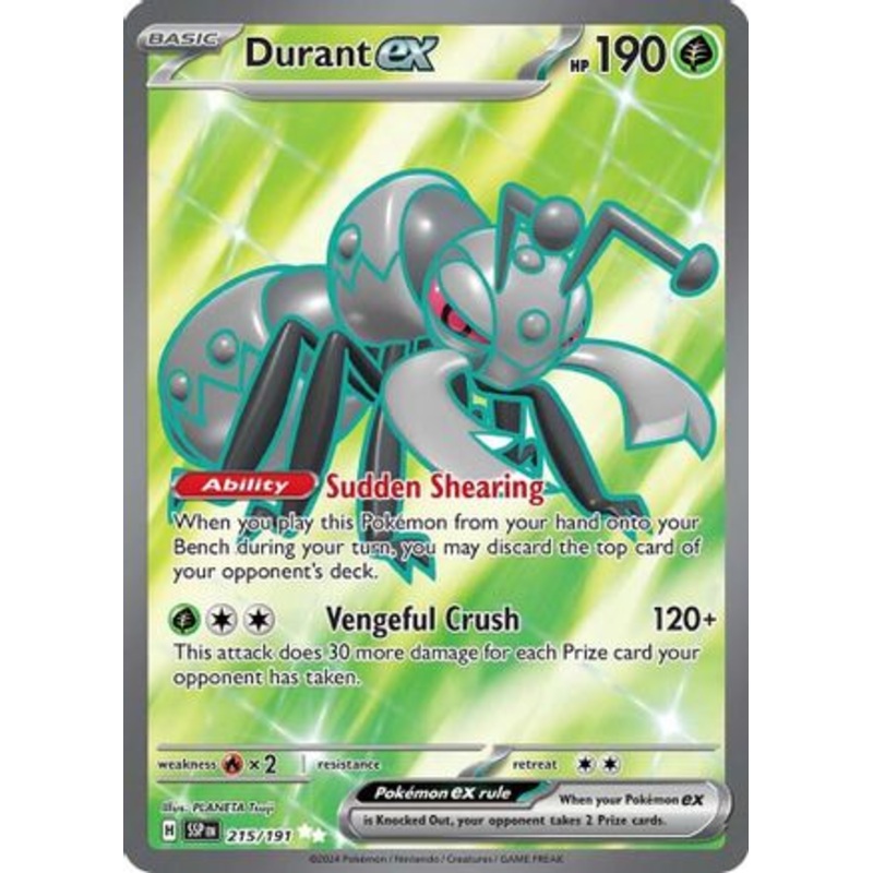 Durant ex 215/191  - Holofoil SV08 Surging Sparks - Ultra Rare