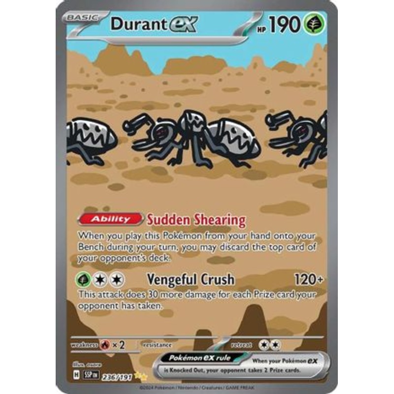 Durant ex 236/191  - Holofoil SV08 Surging Sparks - Special Illustration Rare