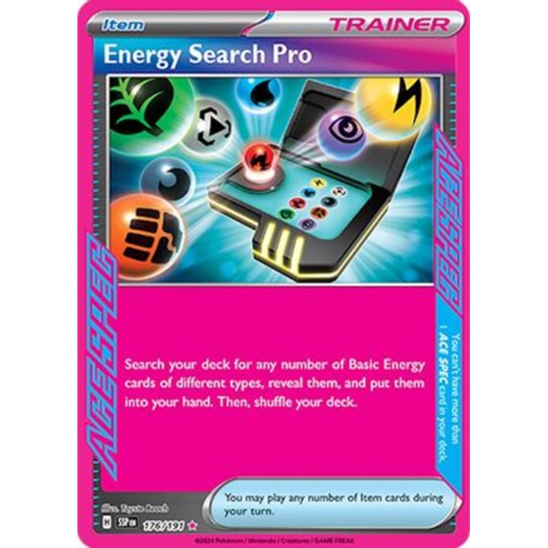 Energy Search Pro 176/191  - Holofoil SV08 Surging Sparks - ACE SPEC Rare