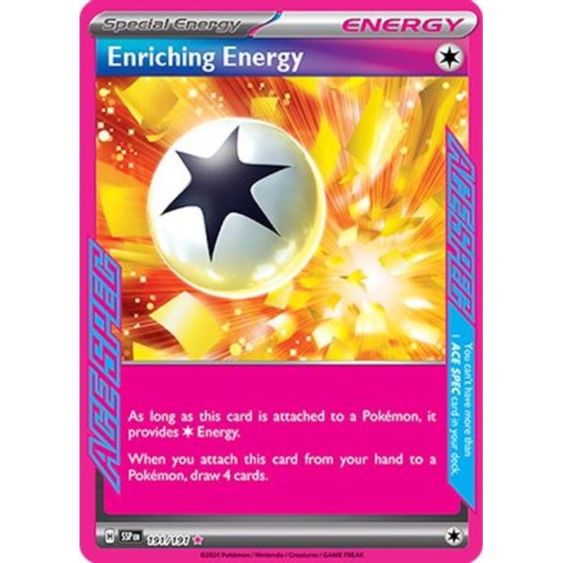 Enriching Energy 191/191  - Holofoil SV08 Surging Sparks - ACE SPEC Rare