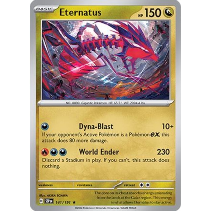 Eternatus 141/191  - Reverse Holofoil SV08 Surging Sparks - Rare