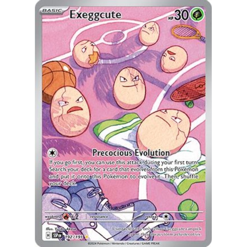 Exeggcute 192/191  - Holofoil SV08 Surging Sparks - Illustration Rare