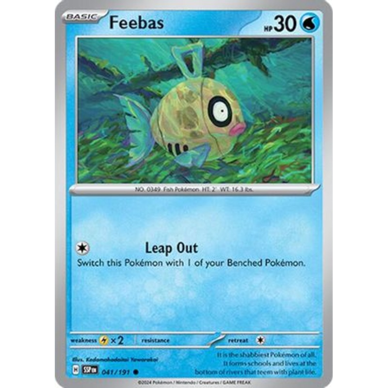 Feebas 041/191  - Reverse Holofoil SV08 Surging Sparks - Common