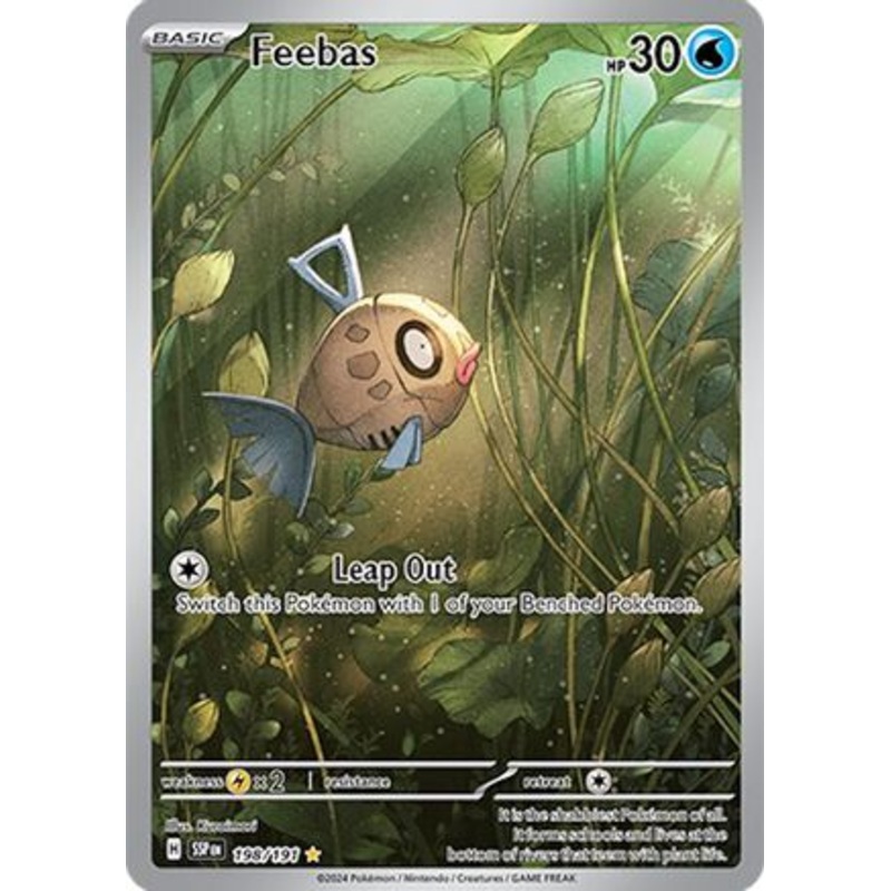 Feebas 198/191  - Holofoil SV08 Surging Sparks - Illustration Rare